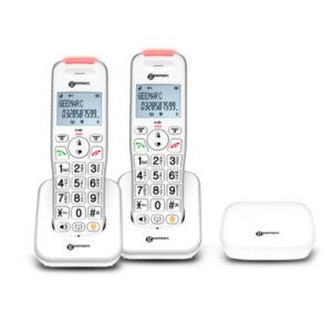 Geemarc Liberty 200 TWIN Cordless Amplified Hard-of-Hearing Telephones with Mini DECT Base